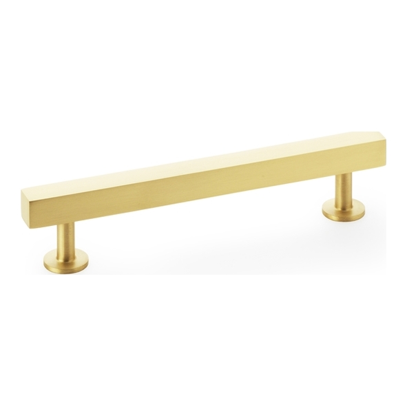 AW815-128-SB • 128mm c/c • Satin Brass • Alexander & Wilks Square T-Bar Cabinet Pull Handle